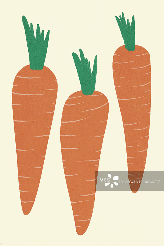 彩色背景上的胡萝卜三重奏图片素材