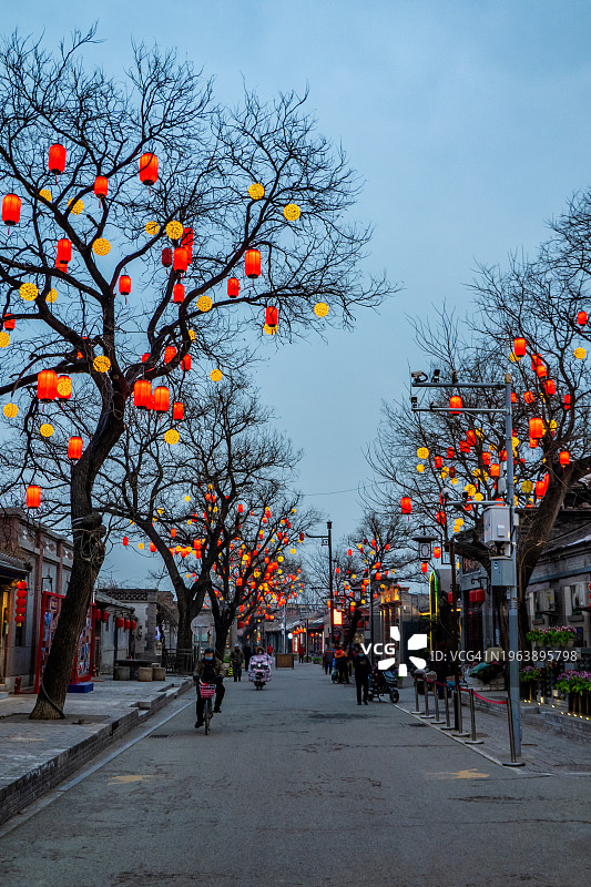 中国新年在北京胡同图片素材