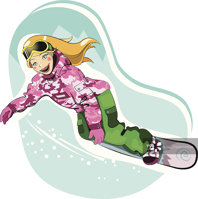 喜欢滑雪的女人图片素材