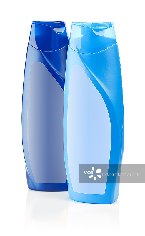 蓝色瓶子的洗发水图片素材