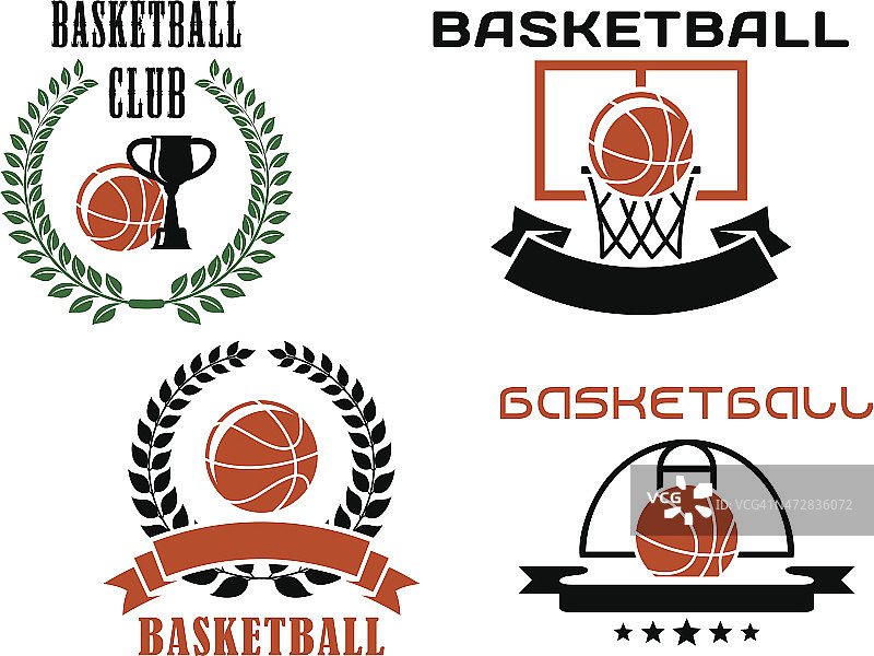 篮球俱乐部标志及标志模板图片素材