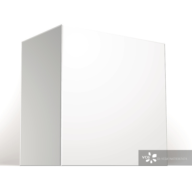 矢量空白框孤立在白色背景，模板图片素材