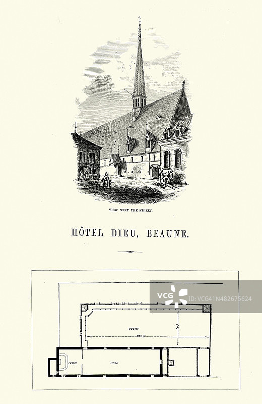 中世纪建筑-酒店Dieu，博恩图片素材