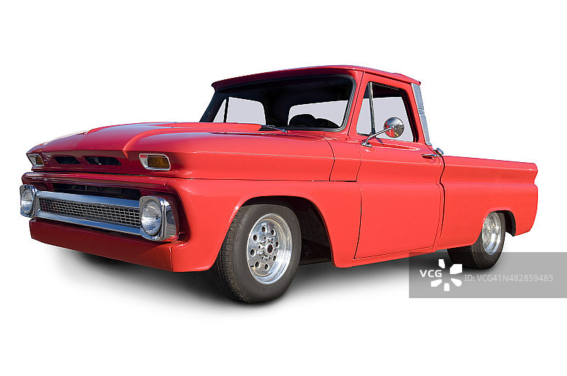1964年的旧红色卡车图片素材