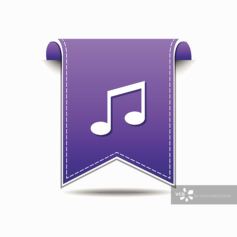 音乐笔记紫罗兰向量图标设计图片素材