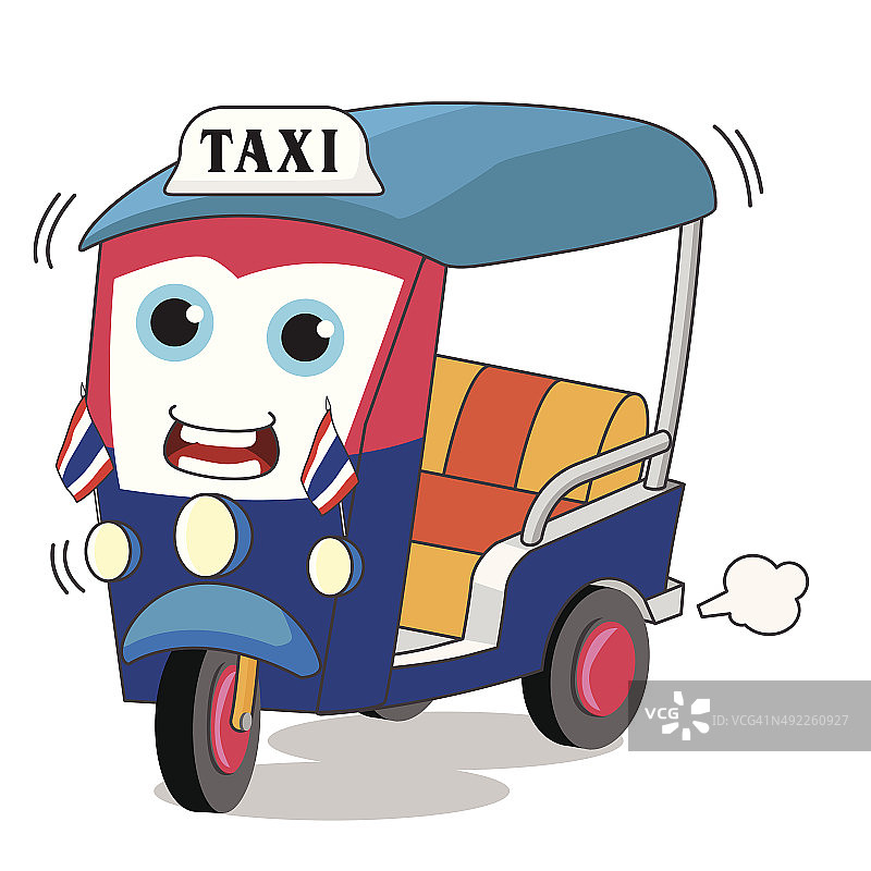 TukTuk -人力车-泰国传统出租车图片素材