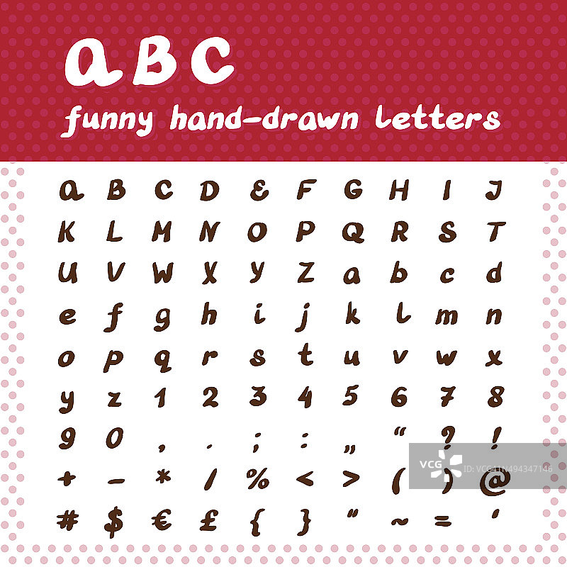 手绘的ABC -有趣的字母图片素材