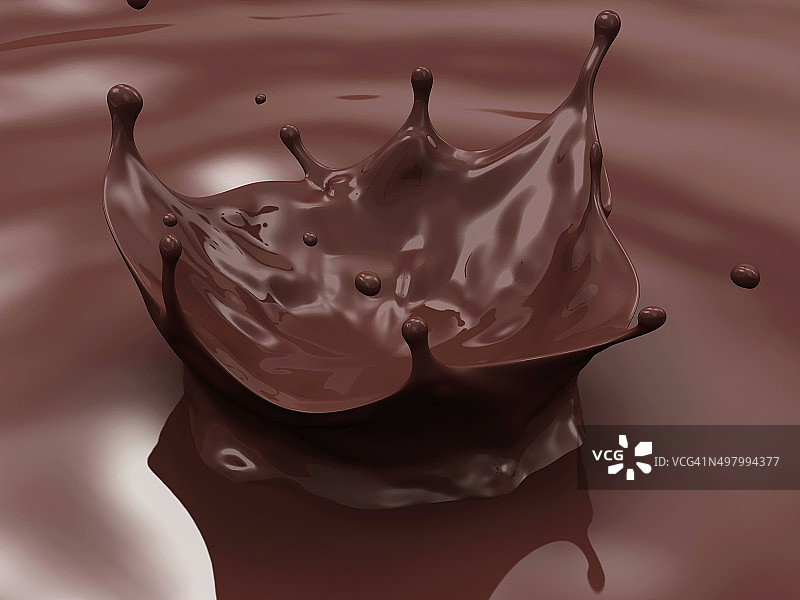 巧克力皇冠喷溅抽象背景图片素材
