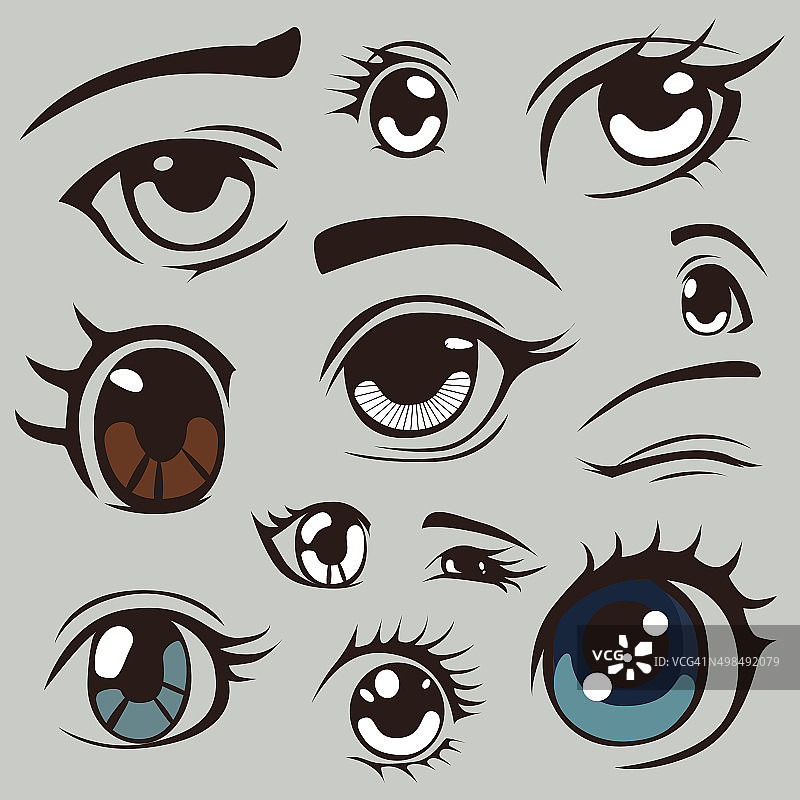 动画风格的眼睛图片素材
