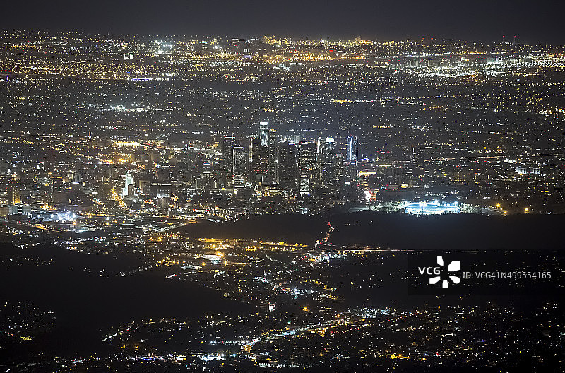 洛杉矶夜景鸟瞰图图片素材