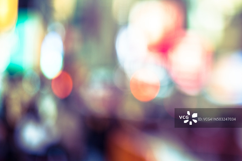 抽象散焦街景在时代广场，纽约城市图片素材