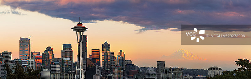西雅图的天际线。图片素材