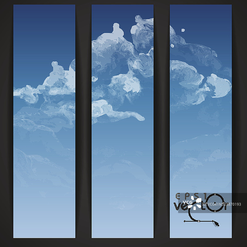 云，天空绘制的背景图片素材