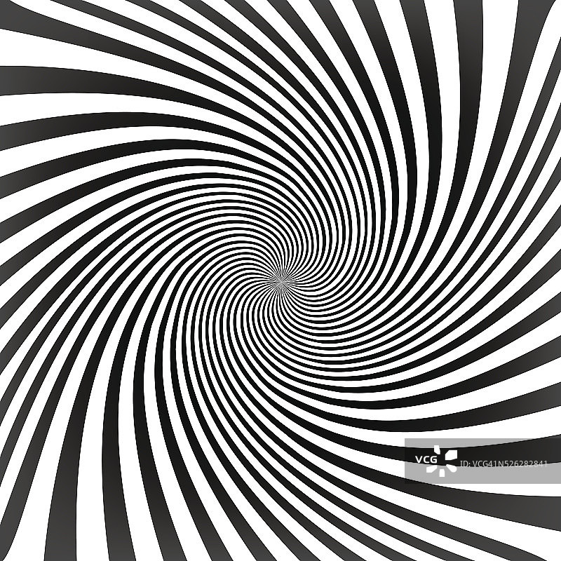 黑色扭曲的线在白色的隧道效果。向量illustra图片素材