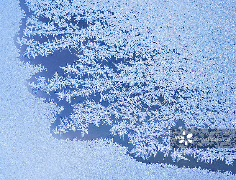 冬天背景，窗户上结霜图片素材