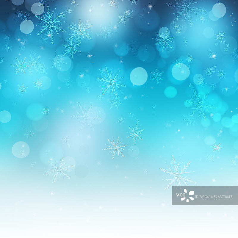 闪亮的节日雪花和闪耀的圣诞背景图片素材