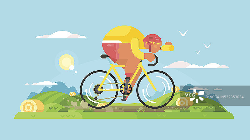 骑自行车的运动员图片素材