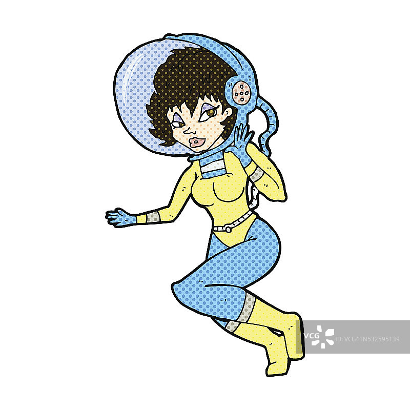 漫画中的太空女性图片素材