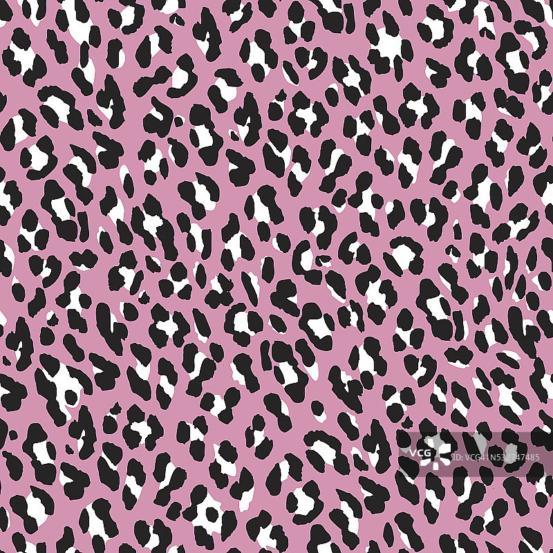 无缝的豹纹图案。粉色皮草豹图片素材