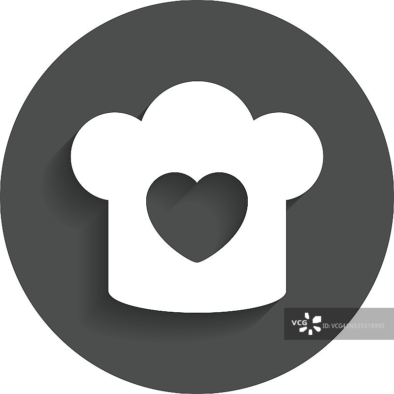 厨师帽标志图标。烹饪的象征。图片素材