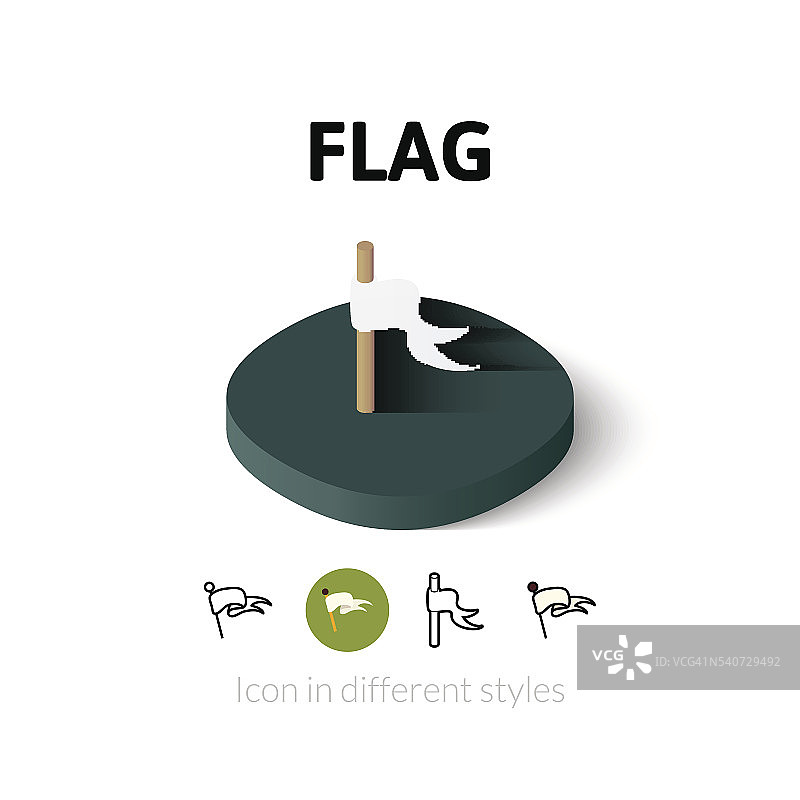 不同风格的旗帜图标图片素材