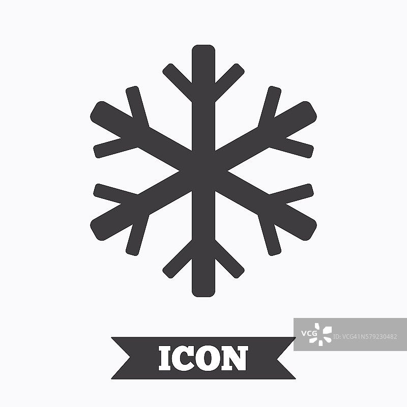 空调标志图标。雪花的象征。图片素材