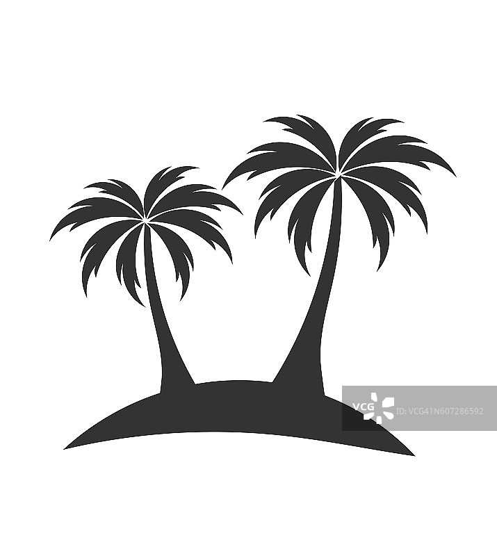 棕榈树形状矢量图片素材