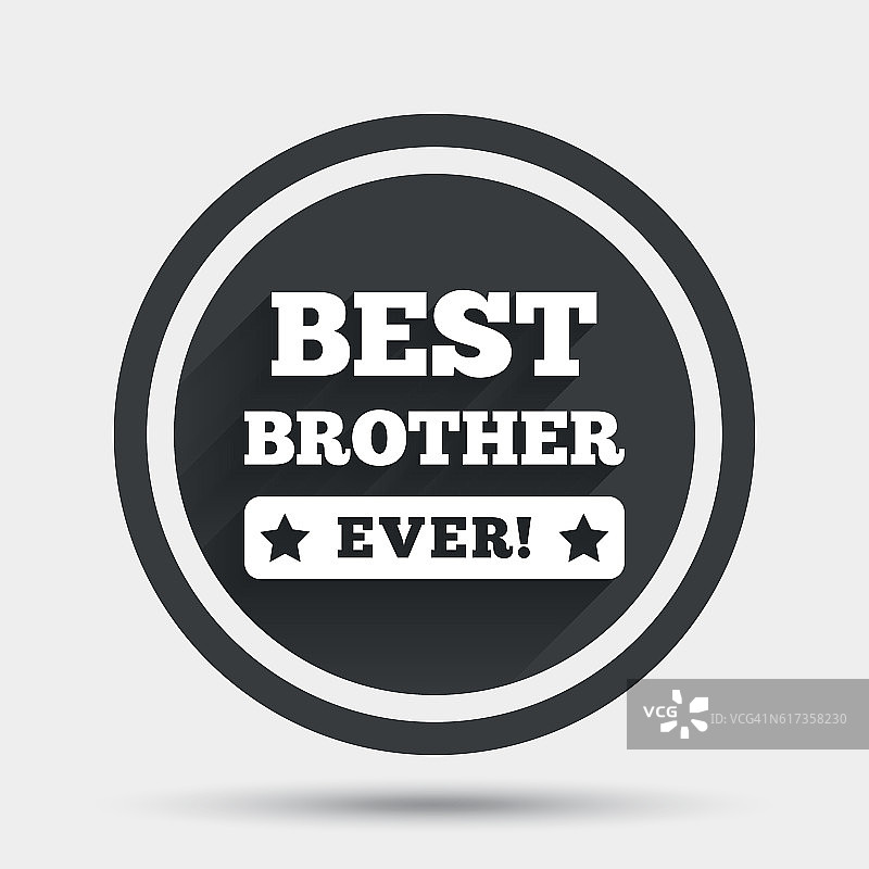最好的兄弟标志图标。奖的象征。图片素材