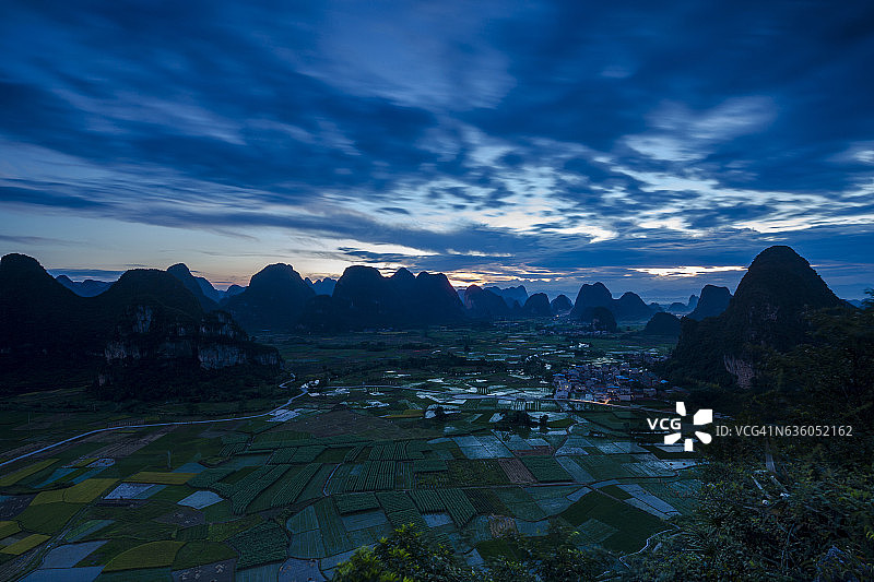 桂林的天际线和风景图片素材