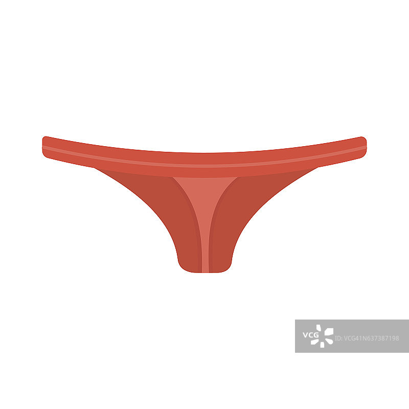 女性内裤类型平面图标向量。图片素材