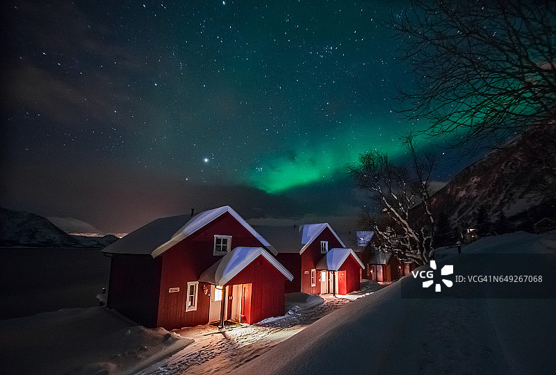 挪威的北极光图片素材