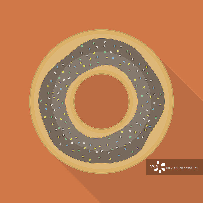 甜甜圈矢量插图。图片素材