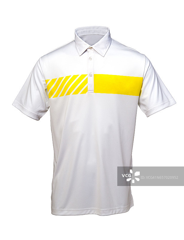 高尔夫球男女白黄t恤图片素材