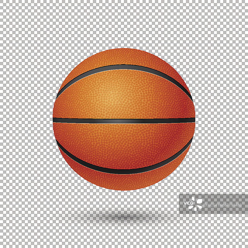 矢量现实飞行篮球特写孤立在透明的背景。EPS10中的设计模板图片素材