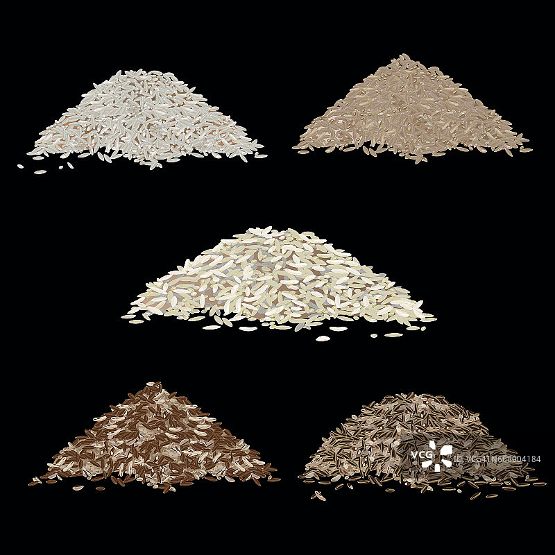 米粒的种类图片素材