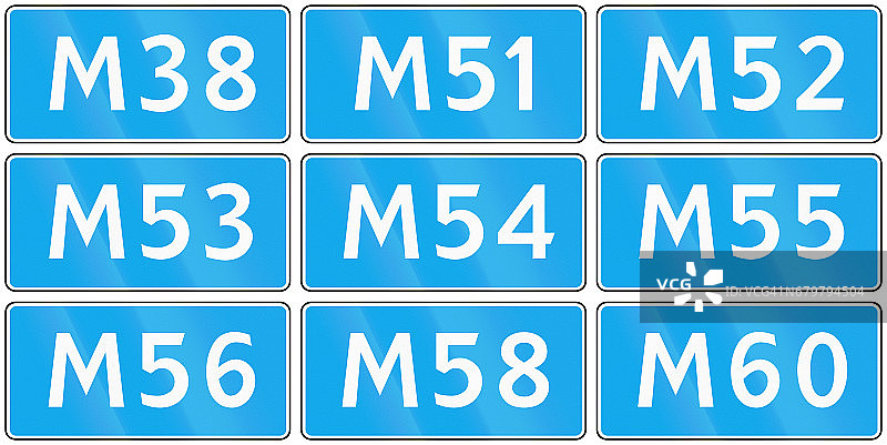 收集俄罗斯M高速公路的道路盾牌图片素材