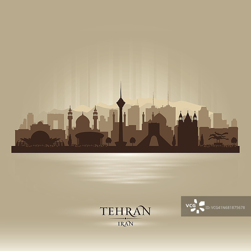 伊朗德黑兰城市天际线轮廓图片素材