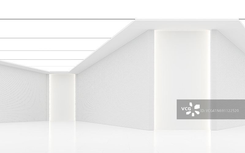 空白的白色房间现代空间内部3d渲染图像图片素材