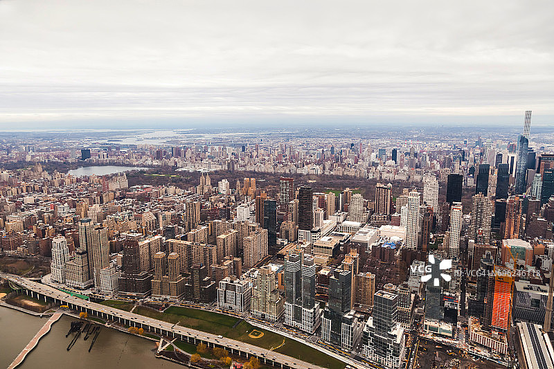 纽约市曼哈顿的鸟瞰图图片素材