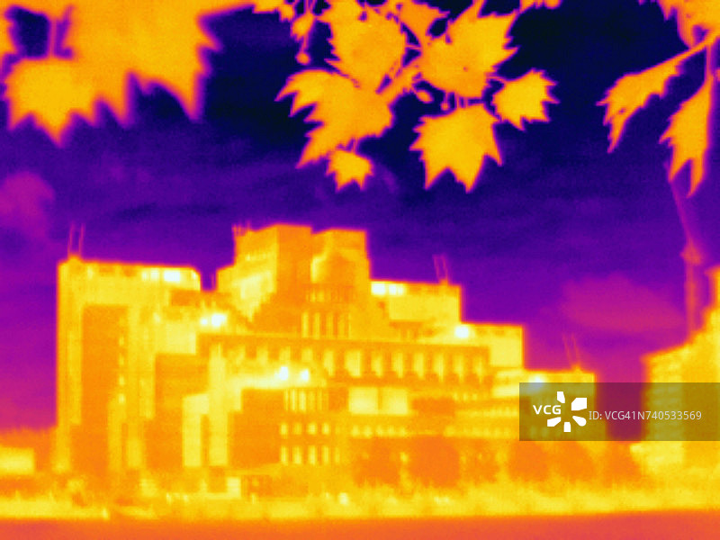 英国伦敦军情六处大楼的热照片图片素材