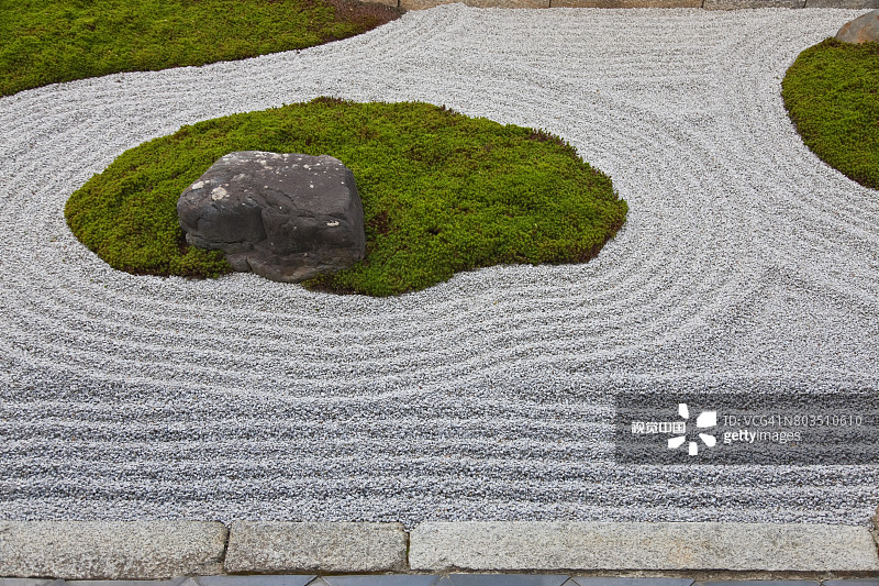日本京都大德寺禅宗花园图片素材