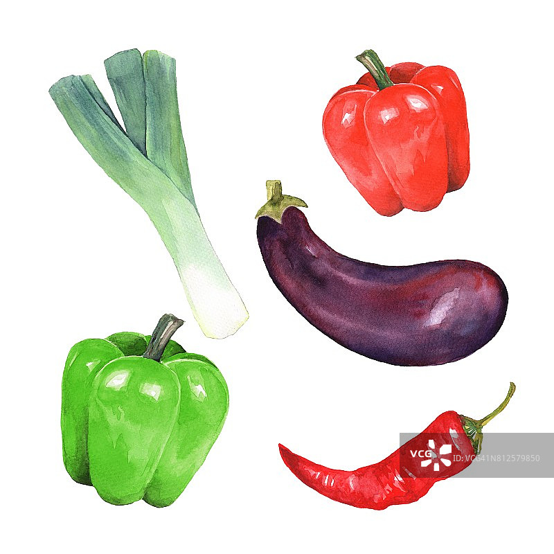 水彩蔬菜图片素材
