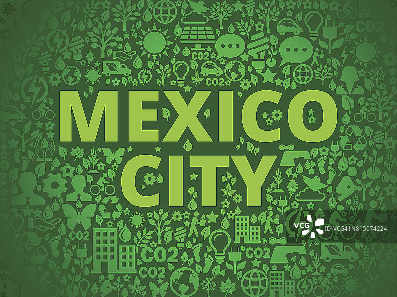墨西哥城环境保护矢量图标模式图片素材