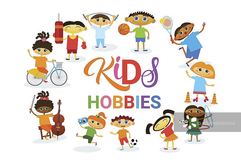 KIds Hobbies Art Classes Logo Workshop创意艺术学校儿童发展横幅图片素材