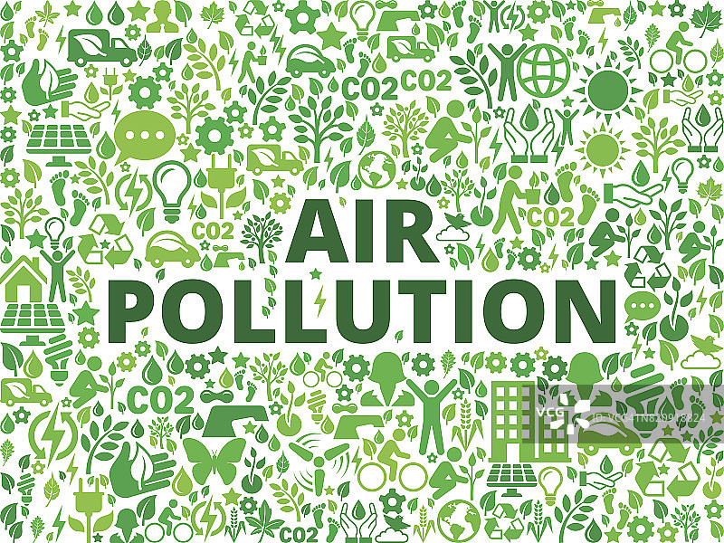 空气污染环境保护矢量图标模式图片素材