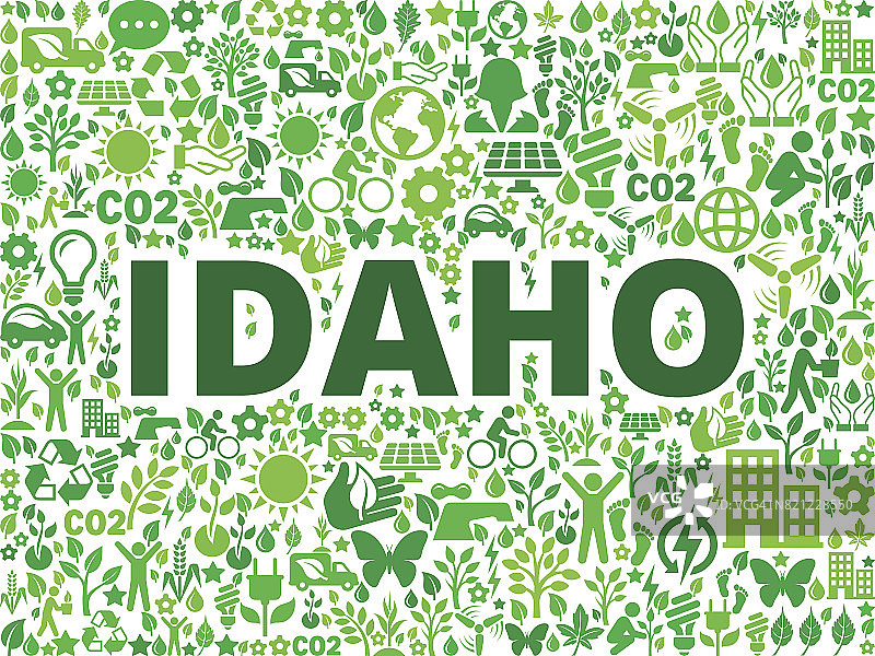 爱达荷州环境保护向量图标模式图片素材