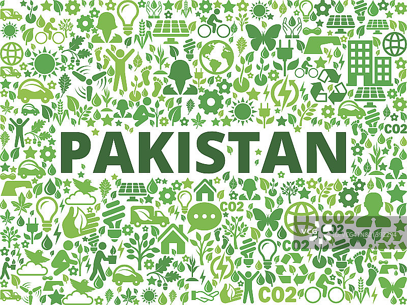 巴基斯坦环境保护矢量图标模式图片素材