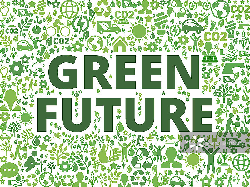 绿色未来环境保护矢量图标模式图片素材