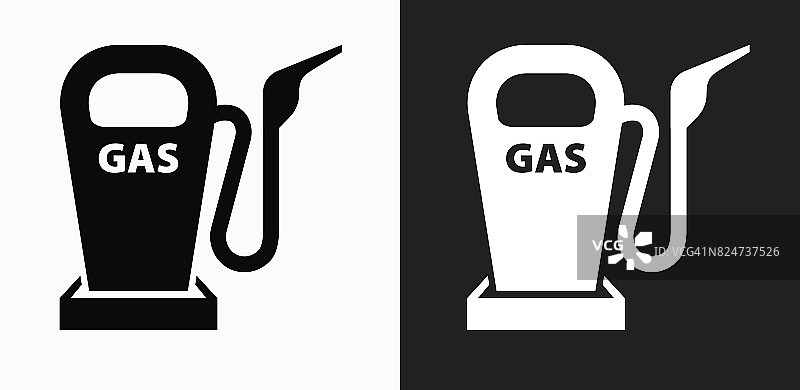 气泵图标上的黑色和白色矢量背景图片素材