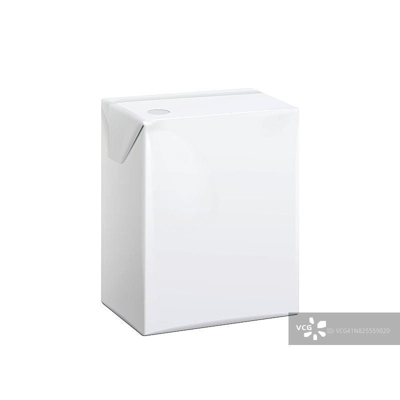 现实的白色纸盒装果汁图片素材